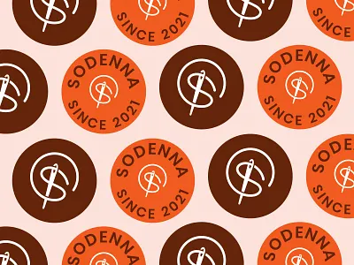 Sodenna badge design icon letter logo logo design logotype mark monogram needle sewing shirt symbol tailor tailoring thread typography