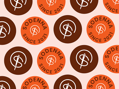 Sodenna badge design icon letter logo logo design logotype mark monogram needle sewing shirt symbol tailor tailoring thread typography