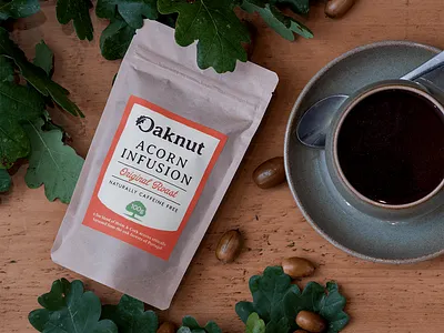 Oaknut Packaging acorns cafe cafe brand coffee coffee brand coffee logo coffee packaging drink brand environment o logo oak leaf oak logo oak tree packaging design sustainable