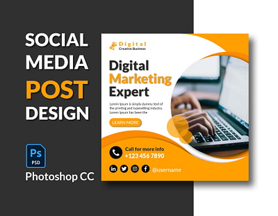 Social Media Post Design Digital Marketing Ad social media post template