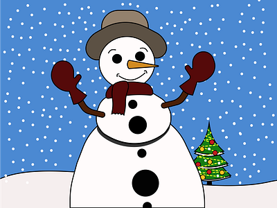 The Snow Man⛄🎄⛄ design graphic design illustration logo vector