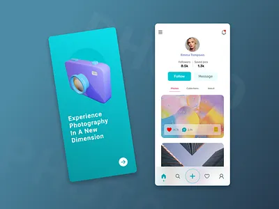 Image sharing mobile app UI app design image sharing images mobile app photography photography app ui photography community photos pinterest responsive design social network app design ui uiux unsplash ux
