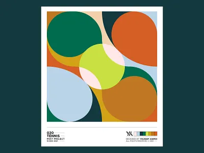 TENNIS-20 art artwork brand branding colorful design identity illustration minimal pattern play system tennis