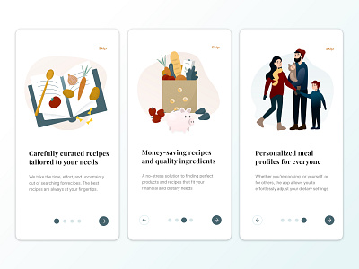 Recipe App Onboarding - Concept affinity designer app food illustration mobile onboarding recipe ui ux uxdesign vector