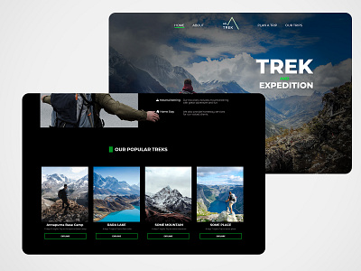 Traveling Website landing page travel travel app travel web trek ui design webapp website