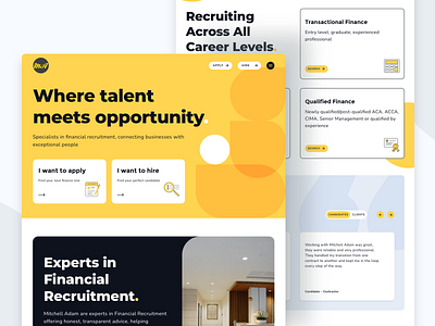 Mitchell Adam Website home page illustration mobile design recruitment responsive ui ux web design website