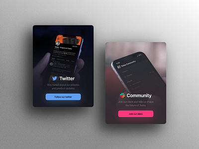 Call to action Cards 👋🏻 card card design card ui clean dark design landing landing page link minimal share slack social media twitter ui ui design ui ux ux web design website