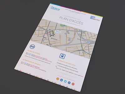 Ozitem - Map brochure illustrator indesign map print