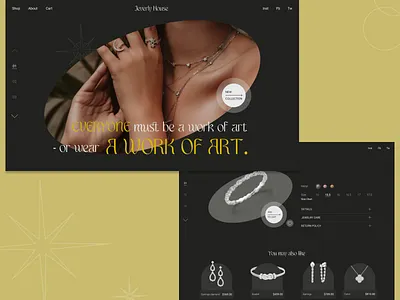 Website for an online jewelry store branding design logo typography ui ux ux website webdisigne web