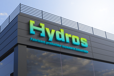 Entreprise fabricante de tuyauterie branding hydro logo pipe water