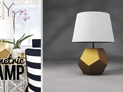 3D - Geometric lamp 3d cinema4d furniture