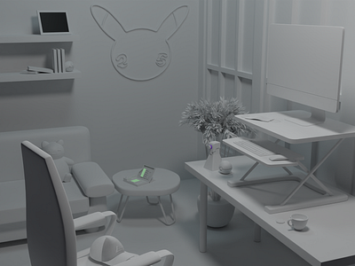 Ash's Room ash blender blender3dart cathemall ketchum low poly lowpoly lowpolyart pikachu pokemon pokemon25