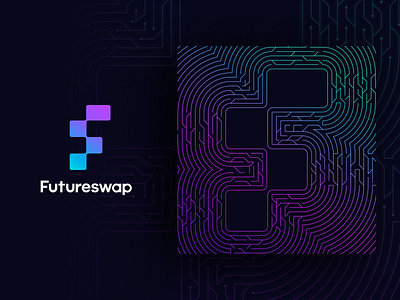 Futureswap Pattern and Coins brand brand identity branding coin coins crypto cryptocurrency exploration figma logo minimal pattern