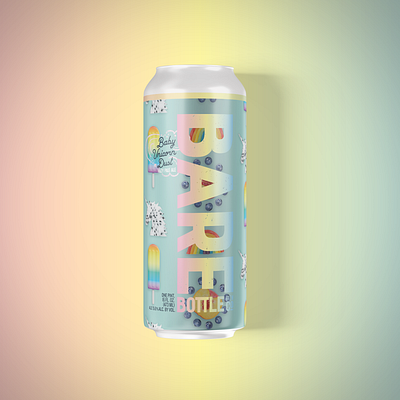 Baby Unicorn Dust Craft Beer Label beer art branding craft beer design dust illustration logo magic package design pastel photoshop rainbow unicorn vector