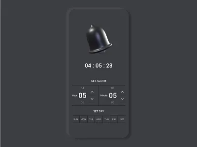 Alarm Setting Display alarm setting display appdesign application designideas graphicdesignui mobile mobileapp mobiledesign productdesign ui uidesign uitrends uiuxdesign userexperience userinterface ux uxdesign visualdesign