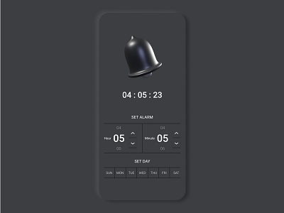 Alarm Setting Display alarm setting display appdesign application designideas graphicdesignui mobile mobileapp mobiledesign productdesign ui uidesign uitrends uiuxdesign userexperience userinterface ux uxdesign visualdesign