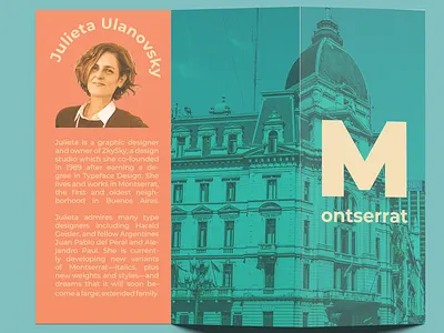 Montserrat Font Brochure brochure design graphic design indesign typography