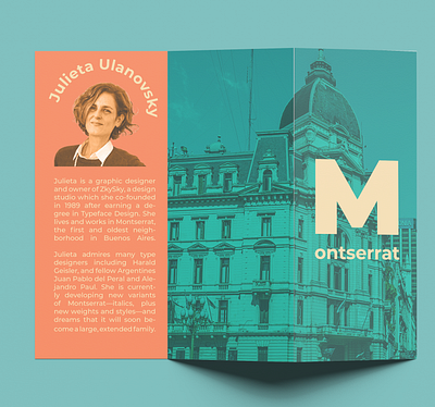 Montserrat Font Brochure brochure design graphic design indesign typography
