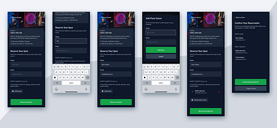 Mobile Event Reservation mobile ui ux