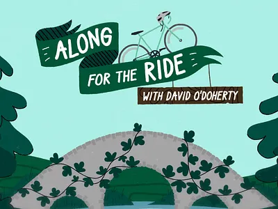 Along For The Ride 2d animation character animation cycling cyclist design gif illustration motion graphics nature rigs tv