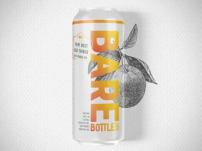 Very Best Bad Things - Craft Beer Label Design beer beer art branding clean craft beer design engraved gradient graphic design illustration logo minimal orange package design photoshop vector