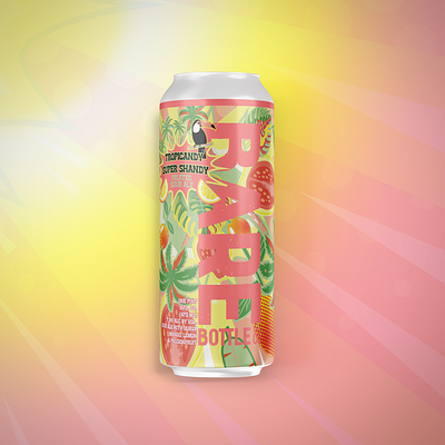 Tropicandy Super Shandy - Craft Beer Label beer beer art branding craft beer design fruit guava illustration label lemon logo loud mango package design photoshop pop art tropical vector