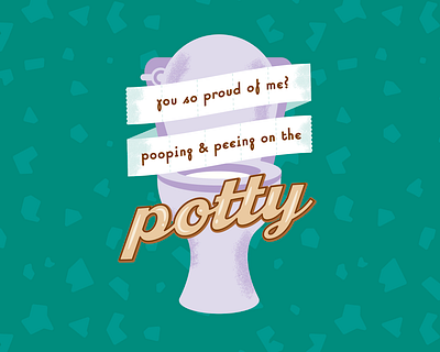 Potty Talk adobe artwork design digital art digital illustration graphic design illustration illustrator texture toilet typography vector