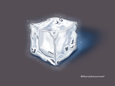 Ice Cube 2d 2dart conceptart design digitalart gamedesign gamedev gameui ice icecube icon illustration materials texture