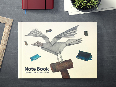 Metal Bird bird book cover fly graphic design hand drawn illustration metal bird