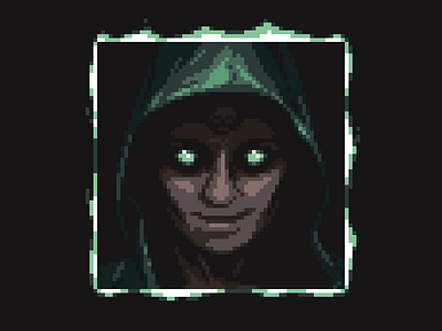 Necromancer art dark death horror illustration magic necromancer pixel pixelart