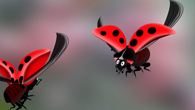 Lady Birds 3d animation graphic design motion graphics