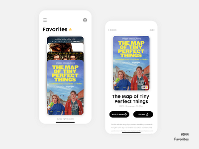 Favorites | DailyUI 045 animation art branding challenge dailyui dailyuichallenge design favorites graphic design illustration logo movies screen ui ux vector