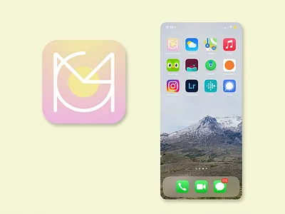 App Icon Design - Good Morning Mobile App for DailyUI 005. app app icon branding dailyui dailyui005 design good morning gradient graphic design icon interface logo mobile simple sun typographic typography ui ux vector