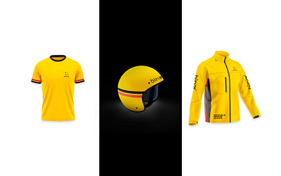 Blinqr Deliveries: Apparel & Clothing Design apparel blinqr brand identity branding clothing delivery graphic design helmet minimal shirt yellow