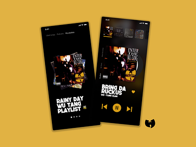 Wu Tang Rainy Day Playlist UX creative music player ux wutang