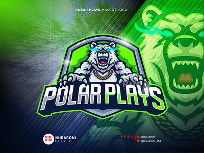 Polar Plays 🐻❄ - Polar Bear Mascot Logo animals animals logo bear branding cartoon character design esport esports esports logo esports mascot gaming gaming logo illustration logo logo design mascot mascot logo polar bear vector