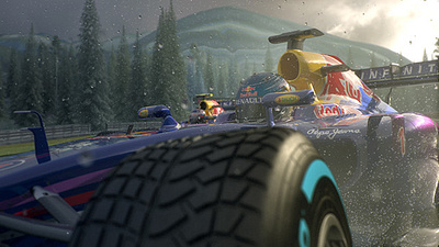 RedBull - track introduction Spielberg / Austria rain