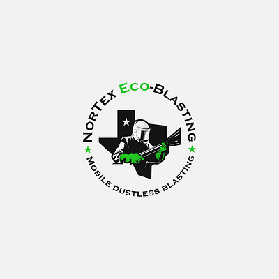NorTex Eco- Blasting Logo branding business card design graphic design illustration logo minimal vector