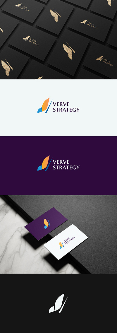 Verve Strategy logo branding business card butterfly design graphic design illustration logo minimal vector