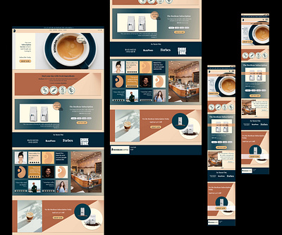 BoxBeanCoffee Landing Page branding design logo ui ux vector