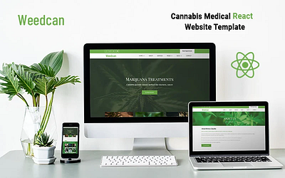 Weedcan - Cannabis medical react Template branding design drug drug store graphic design logo pharmacy responsive store template theme website