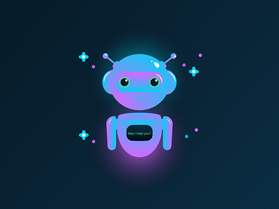 Chatbot mascot design ai chat artificial intelligence branding character chatbot chatbot ai design farhadgraphics humanid robo illustration logo design minimal online chating robo robot