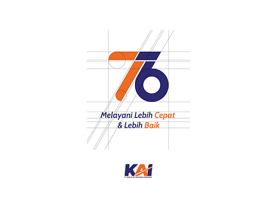 76th Anniversary of PT KAI Logo Concept branding graphic design logo