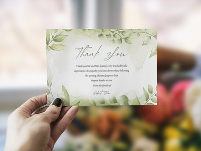 Funeral Thank You Card | Word & Psd