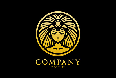Women of Coin Logo bank branding circle coin design exclusive face finance front girl gold illustration lady logo luxury medal silhouette tribe vector women