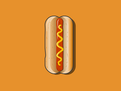 Hot Dog design food hotdog illustration new york sausage vector vector art vector illustration