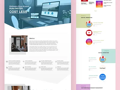 UI/UX Design weblog and home page of HillzDealers app design graphic design ui ux