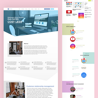 UI/UX Design weblog and home page of HillzDealers app design graphic design ui ux