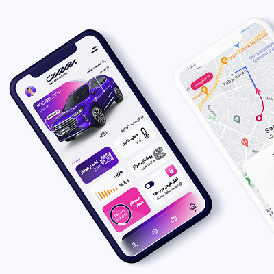 Bahman App Concept app design branding car app car application design graphic design photoshop ui ui design ux vector