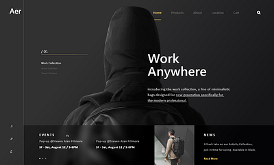 Redesign Web Design Store Aer app design ecommerce typography ui uidesign ux web